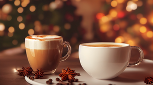 Coffee Coffee Beans Latte Christmas Holiday Cup 2304x1536 Wallpaper