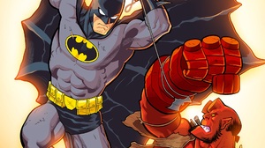 Crossover Hellboy Batman DC Comics Superhero Digital Art Cigars 1920x1200 Wallpaper