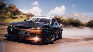 Forza Horizon 5 Forza Nissan Drift Drift Cars Video Games Front Angle View Trees Sky Clouds Road Car 2559x1440 Wallpaper