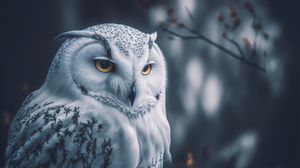 Ai Art Owl Winter Snow Animals 3060x2048 Wallpaper