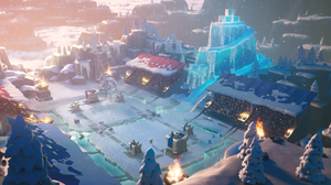Clash Royale Video Game Art Arena Snow Video Games Ice Trees Castle 1920x1080 Wallpaper
