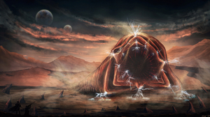 Creature Desert Dune Landscape 2560x1440 wallpaper