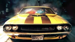 Driver San Francisco Driver Video Game Dodge Challenger Challenger Racing Stripes Frontal View 1920x1200 Wallpaper