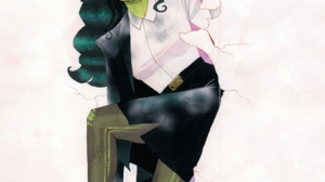 She Hulk Marvel Comics Women Fictional Character Green Skin Earring White Shirt Skirt Bruises Lookin 1000x1519 Wallpaper