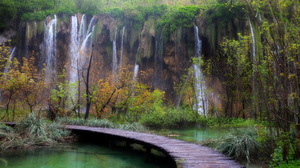 Water Waterfall Vegetation 2620x1740 Wallpaper