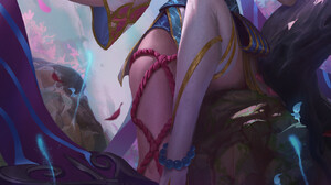 Lejia Chan Drawing Women League Of Legends Evelynn League Of Legends Spirit Blossom Ropes Dress Fant 1407x2500 Wallpaper