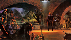 Star Wars Tatooine Luke Skywalker Jabba The Hut Boba Fett C 3PO Jabbas Palace Concept Art Ralph McQu 3840x1751 Wallpaper
