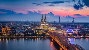 City Germany Cologne Cathedral Light Bridge Cityscape Building Hohenzollern Bridge 2048x1365 Wallpaper