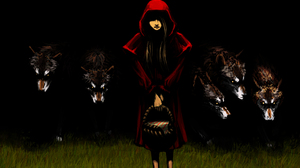 Dark Girl Hood Red Riding Hood Wolf 3508x2388 Wallpaper