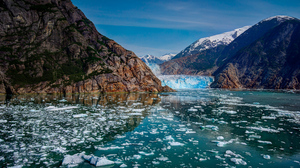 Trey Ratcliff Photography Alaska Glacier Water Ice Mountains Snow Rocks Nature 3840x2160 Wallpaper