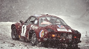 Renault Alpine Car Racing Vehicle Rally Snow Race Cars Numbers 1600x1000 Wallpaper