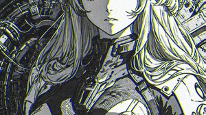 Xenotrip Anime Girls Looking At Viewer Cyberpunk Monochrome Long Hair Cyborg Manga Portrait Portrait 2048x2880 Wallpaper