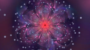 Colors Digital Art Flower Purple Sparkles 3840x2160 Wallpaper