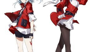 Anime Anime Girls 22 Bilibili 33 Bilibili Vertical Minimalism Simple Background White Background 3912x4920 Wallpaper
