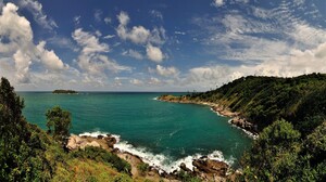 Bay Coast Coastline Horizon Ocean Rock Sea Thailand 2560x1600 Wallpaper