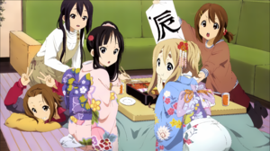 K ON Anime Anime Girls Hirasawa Yui Akiyama Mio Tainaka Ritsu Kotobuki Tsumugi Nakano Azusa Kimono F 7260x4084 Wallpaper