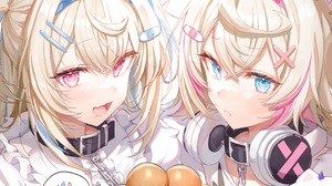 Anime Anime Girls FUWAMOCO Hololive English Hololive Virtual Youtuber Twins Looking At Viewer Headli 4306x3434 Wallpaper