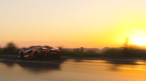 Forza Horizon 5 Lamborghini PC Gaming Xbox Serie X Car Rear View Taillights Sunset Sunset Glow Simpl 3840x2160 Wallpaper