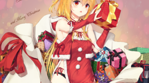 Anime Anime Girls To Love Ru Golden Darkness Long Hair Blonde Artwork Digital Art Fan Art Christmas  2130x1856 Wallpaper