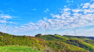 Landscape Wind Powered Nature Windmill Clouds 3595x1870 Wallpaper
