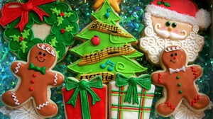 Christmas Gingerbread Santa Tree 2654x1908 Wallpaper