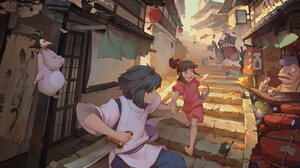 Spirited Away Haku Chihiro No Face Studio Ghibli Anime Anime Girls Anime Boys Stairs 1920x1254 Wallpaper