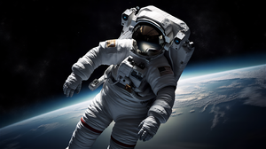 Ai Art Space Astronaut Earth Spacesuit 2912x1632 wallpaper