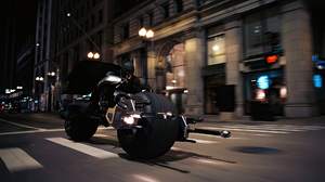 The Dark Knight Movies Film Stills Batpod Street Gotham City Batman Superhero Vehicle Building 1920x1080 Wallpaper