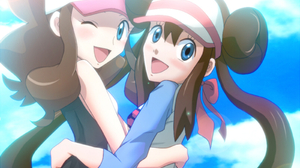 Anime Anime Girls Pokemon Rosa Pokemon Hilda Pokemon Long Hair Twintails Ponytail Brunette Two Women 1600x1200 Wallpaper