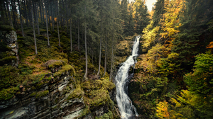 Waterfall Water Trees Cliff Forest Nature Landscape Outdoors Photography 2048x1366 Wallpaper