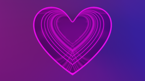 Abstract Heart Design CGi Digital Art Purple Background Love Blue Background 2560x1440 Wallpaper