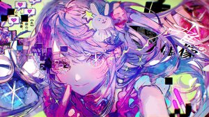 Anime Anime Girls Oshi No Ko Hoshino Ai Star Eyes Digital Art Artwork Illustration Looking At Viewer 2048x1034 Wallpaper