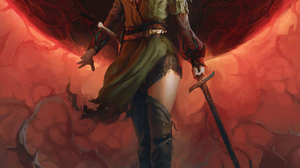 Renfri The Witcher Gwent Video Game Girls Video Game Characters Video Games Sword 992x1424 Wallpaper
