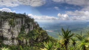 Nature Landscape Mountains Far View Trees Forest Clouds Sky Canyon Plants South Africa 1920x1080 Wallpaper