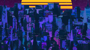Artwork Digital Art City Building Futuristic Cyber City 1920x1920 Wallpaper