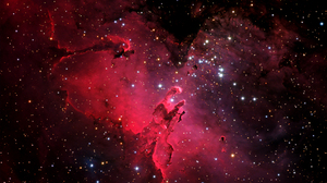 Messier 16 Eagle Nebula M16 Star Queen Nebula Space Red Black Stars Clouds 2730x1870 Wallpaper