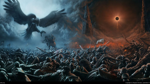 Battle War Army Creature Eclipse Heaven Hell 1600x826 Wallpaper