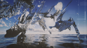 Artwork Digital Art 3D Abstract Abstract Water Sky Clouds CGi Sea 3840x2160 Wallpaper