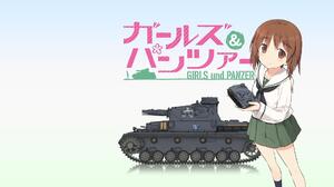 Girls Und Panzer Anime Girls Tank White Background Japanese Minimalism Simple Background School Unif 1920x1080 wallpaper
