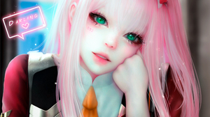 Estery Anime Anime Girls Digital Art Artwork Illustration Women Long Hair Pink Hair Portrait Looking 4000x3900 wallpaper