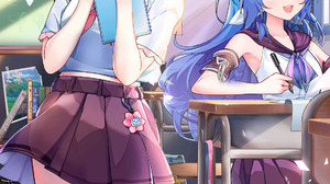 22 Bilibili 33 Bilibili Bili Girl 33 Bilibili Anime Girls Blue Hair Chinese School Uniform 1125x2460 Wallpaper