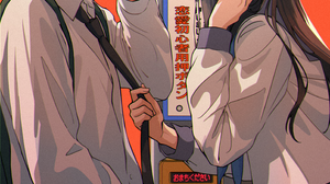 School Uniform Blushing Anime Boys Anime Girls Japanese 2894x4093 Wallpaper