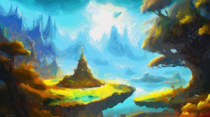 Landscape Fantasy Castle Painting Digital Painting Pastel Fantasy Art 1800x1152 Wallpaper