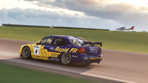 Thuxton Racing Assetto Corsa Ford Race Cars Car Race Tracks Video Games Clouds CGi 5120x2880 wallpaper