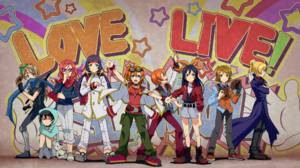 Anime Anime Girls Love Live Yu Gi Oh Yu Gi Oh ARC V Parody Cosplay Ayase Eli Hoshizora Rin Koizumi H 2000x1125 Wallpaper