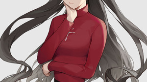 Tohsaka Rin Fate Series Cotta Vertical Anime Girls Twintails Long Hair Skirt Looking At Viewer 1600x2206 Wallpaper
