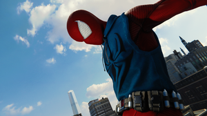 Spider Man Spider Man 2018 PlayStation Marvel Comics Marvel Cinematic Universe CGi Video Games Sky C 1920x1080 wallpaper