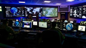 US Space Force Monitor Map Cartography Uniform Military Military Base Soldier 1440x810 wallpaper
