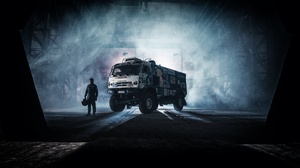 Men Driver Vehicle Dark Truck Kamaz 2560x1449 Wallpaper