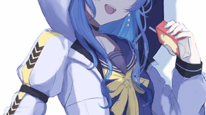 Anime Anime Girls Hololive Hoshimachi Suisei Long Hair Blue Hair Artwork Digital Art Fan Art Solo 1615x2502 Wallpaper